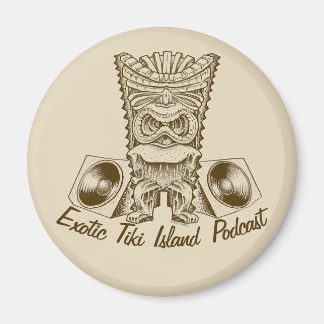 Aimant Podcast officiel Exotique Tiki Island Podcast Artw (Devant)