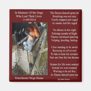 Aimant Poème du feu de chien de Manchester d'aimant