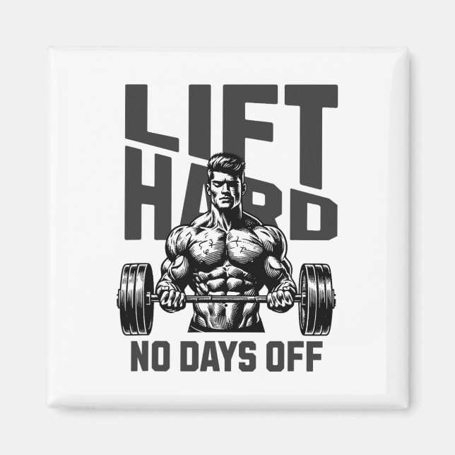 Aimant Poids Bodybuilding Gym Motivation Dire 1 (Devant)