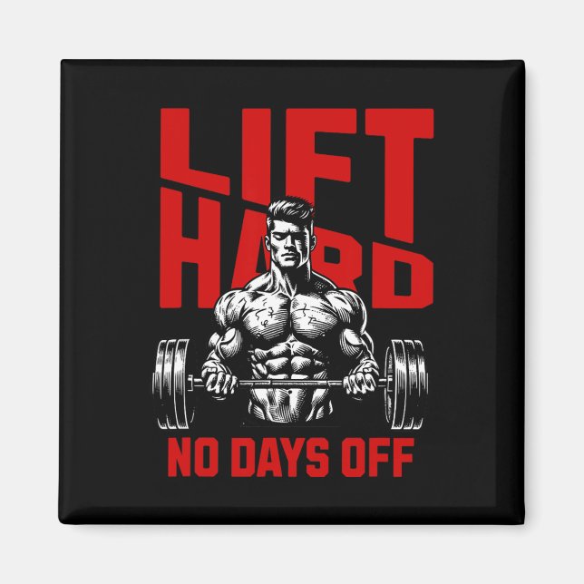 Aimant Poids Bodybuilding Gym Motivation Dire 2 (Devant)
