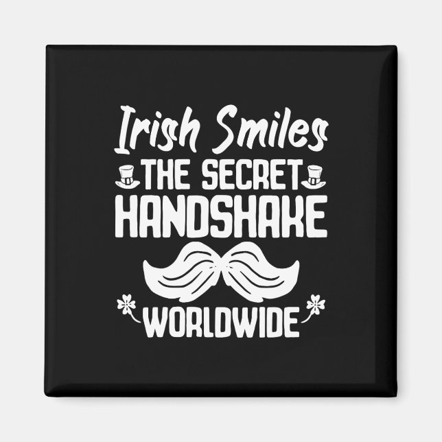 Aimant Poignée de main secrète des sourires irlandais St  (Devant)