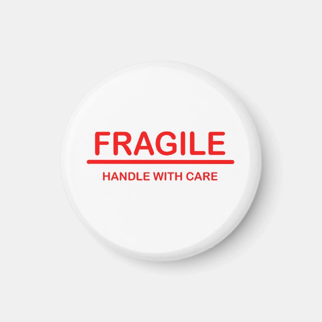Aimant Poignée fragile avec soin (Devant)