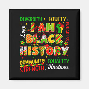Aimant Poing Black Power Mois de l'histoire des Noirs Hom