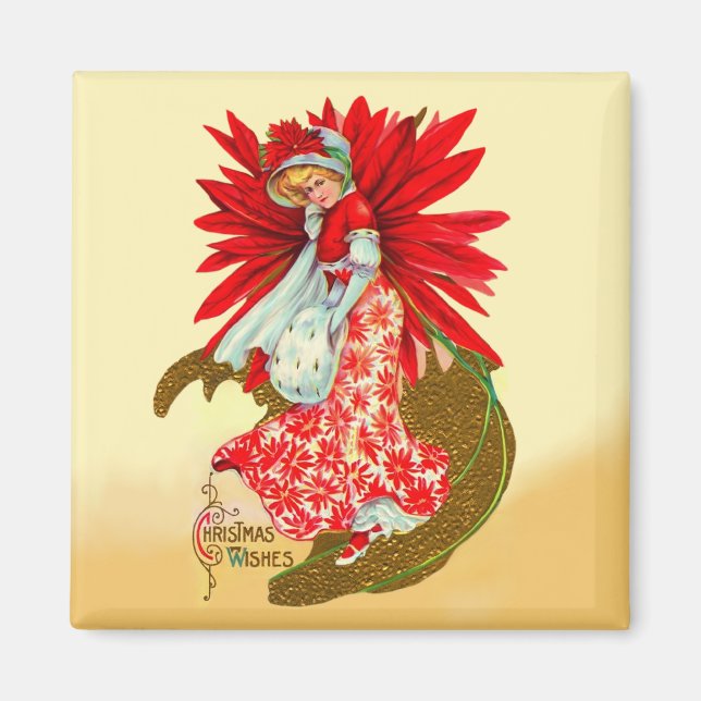 Aimant Poinsettia fille (Devant)