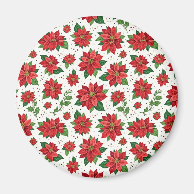 Aimant Poinsettias écarlates (Devant)