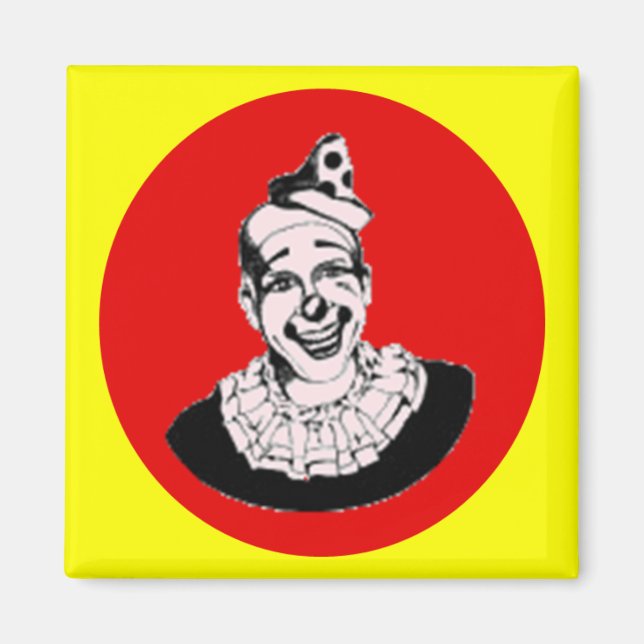 Aimant Point rouge clown vintage (Devant)