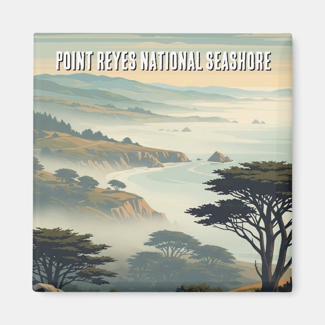 Aimant Pointe Reyes National Seashore Mist (Devant)