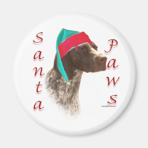 Aimant Pointeur court allemand Père Noël Paws