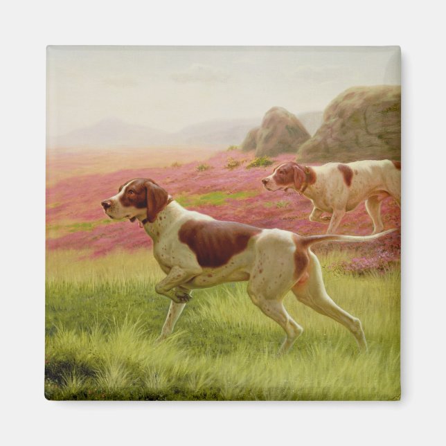 Aimant Pointeurs dans un paysage, 19ème siècle (Devant)