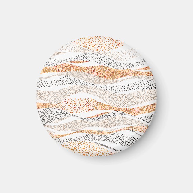 Aimant Pointillisme Wavy Polka : Doux Doux Textile (Devant)