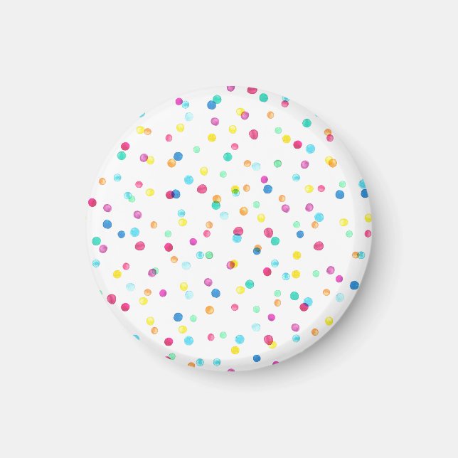 Aimant Points Aquarelle Lumineux : Motif transparent. (Devant)