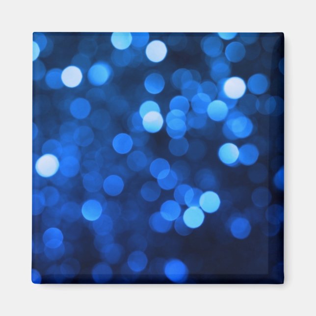 Aimant Points de lumière bleue abstraits (Devant)