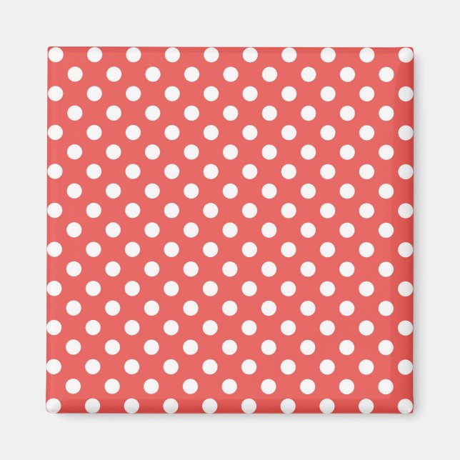Aimant Points rouges et blancs (Devant)