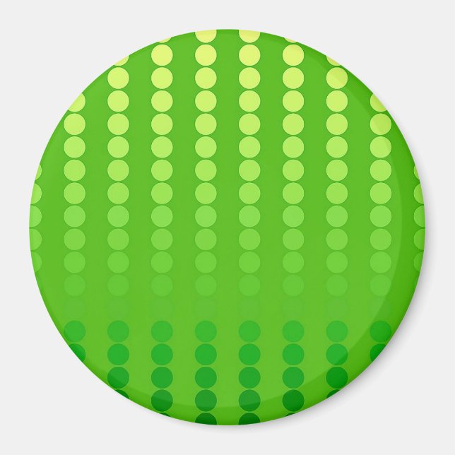 Aimant Points satinés - nuances vert citron (Devant)