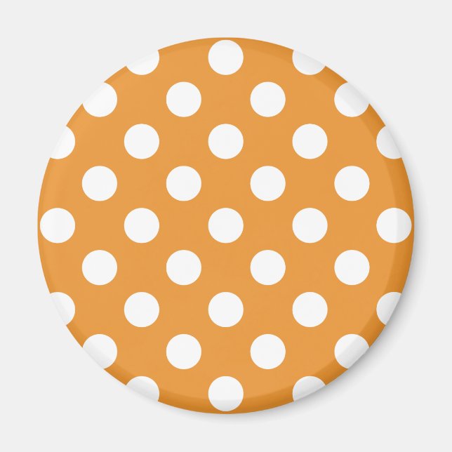 Aimant Pois blancs sur ambre (Devant)