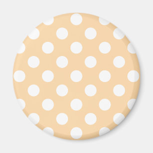 Aimant Pois blancs sur beige