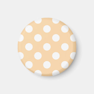 Aimant Pois blancs sur beige