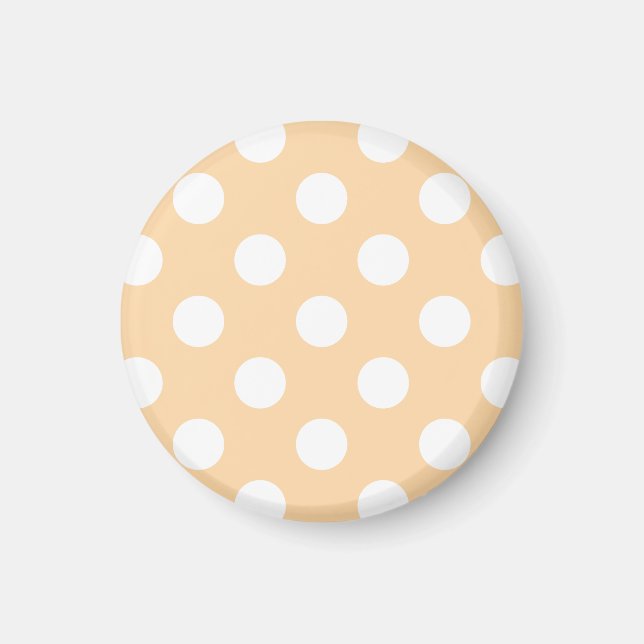 Aimant Pois blancs sur beige (Devant)