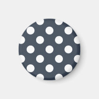 Pois blancs sur gris bleu