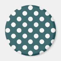 Pois blancs sur turquoise