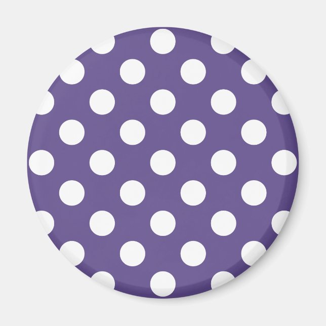 Aimant Pois blancs sur ultra violet (Devant)