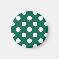 Pois blancs sur vert sauge