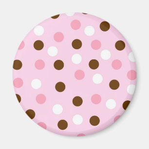 Aimant Pois Brown et rose