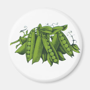 Aimant Pois instantanés vintages de sucre, nourritures,