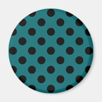 Pois noirs en turquoise