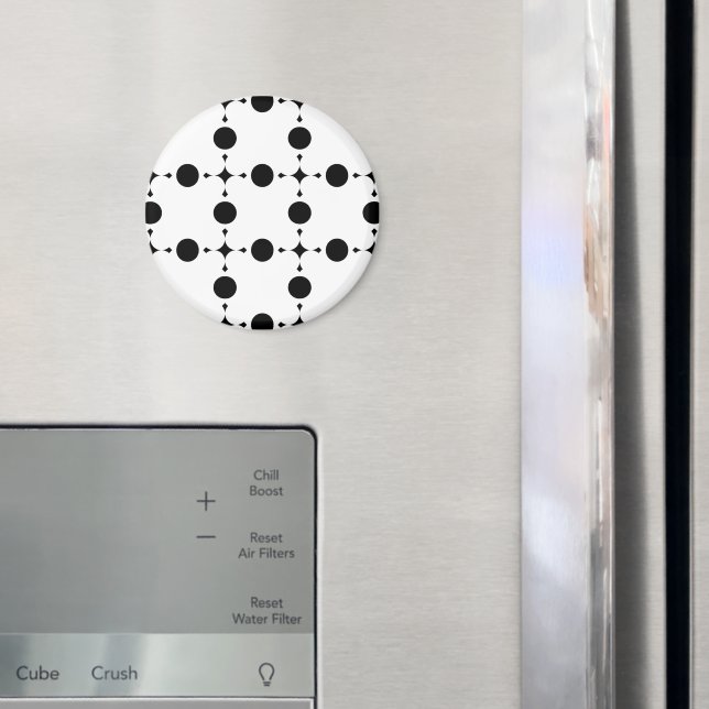 Aimant Pois noirs, Motif à points Polka, points, pointill (In situ (réfrigérateur))