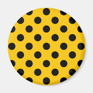 Aimant Pois noirs sur jaune