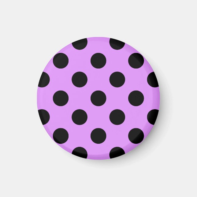 Aimant Pois noirs sur lilas (Devant)
