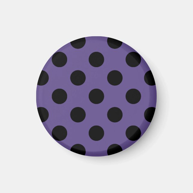 Aimant Pois noirs sur ultra violet (Devant)