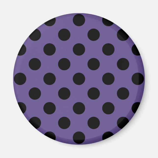 Aimant Pois noirs sur ultra violet (Devant)