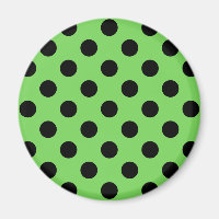 Pois noirs sur vert citron
