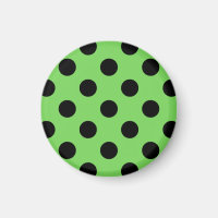 Pois noirs sur vert citron