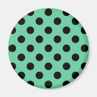 Pois noirs sur vert menthe