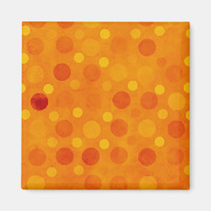 Aimant Pois orange et jaune moderne