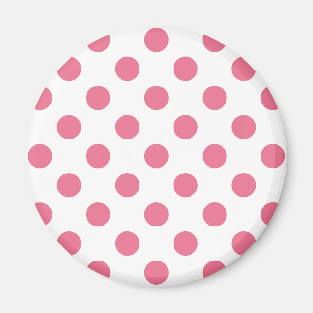Aimant Pois rose et blanc (Devant)