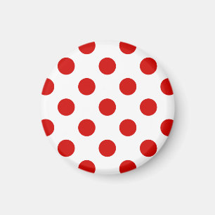 Aimant Pois rouge et blanc