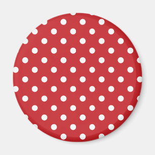 Aimant Pois rouge et blanc