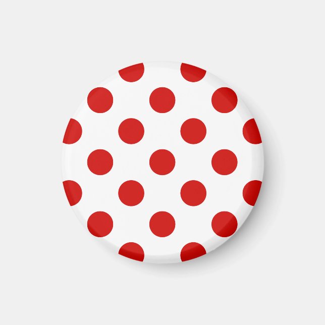 Aimant Pois rouges et blancs (Devant)