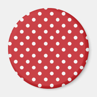 Aimant Pois rouges et blancs