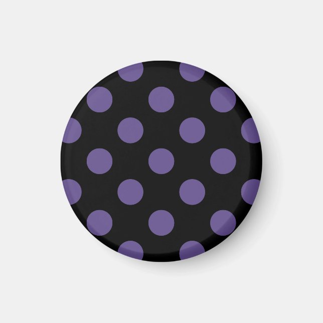 Aimant Pois ultra violets en noir (Devant)