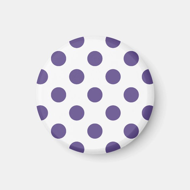 Aimant Pois ultra violets sur blanc (Devant)