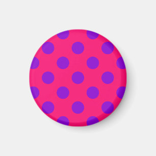 Aimant Pois violets sur cerise