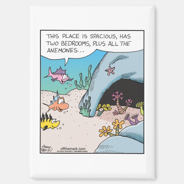 Aimant Poisson à la recherche d'une maison avec beaucoup  (Recto)