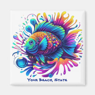 Aimant Poisson coloré