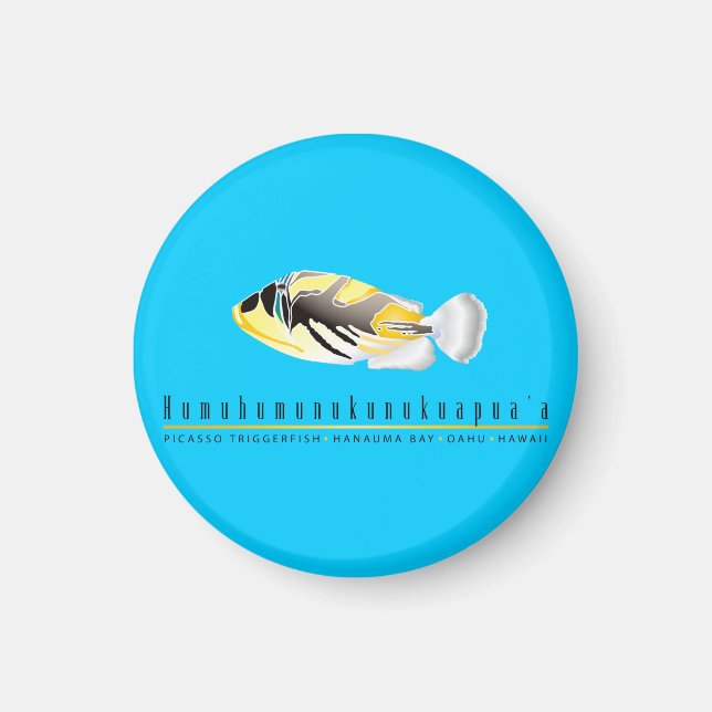 Aimant Poisson d'État d'Hawaï - Humuhumunukunukuapua'a. (Devant)