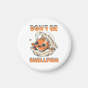 Aimant Poisson hilarant dans un Art de Coquillage